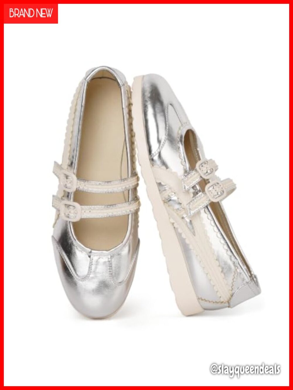 Women's Mary Jane Ballet Flat Sneakers Faux Leather Comfortable